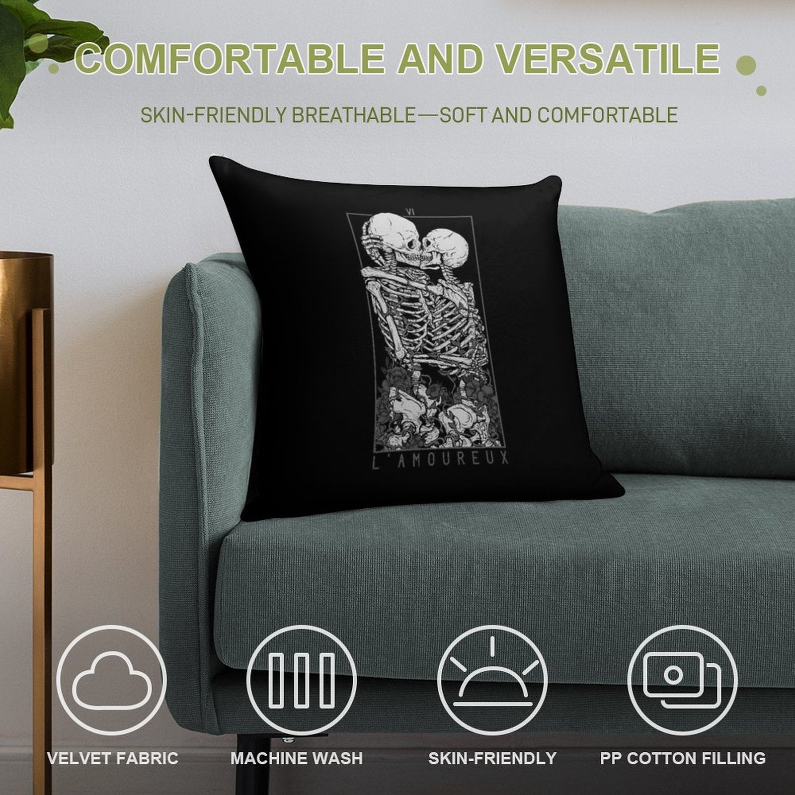 The Lovers Soft Style Accent Throw Pillow