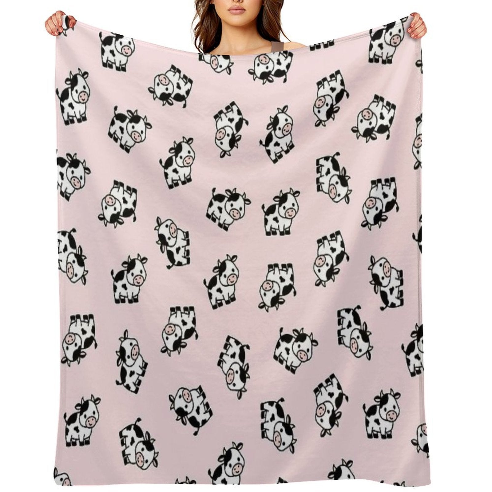 Cow Machine-washable Throw Blanket