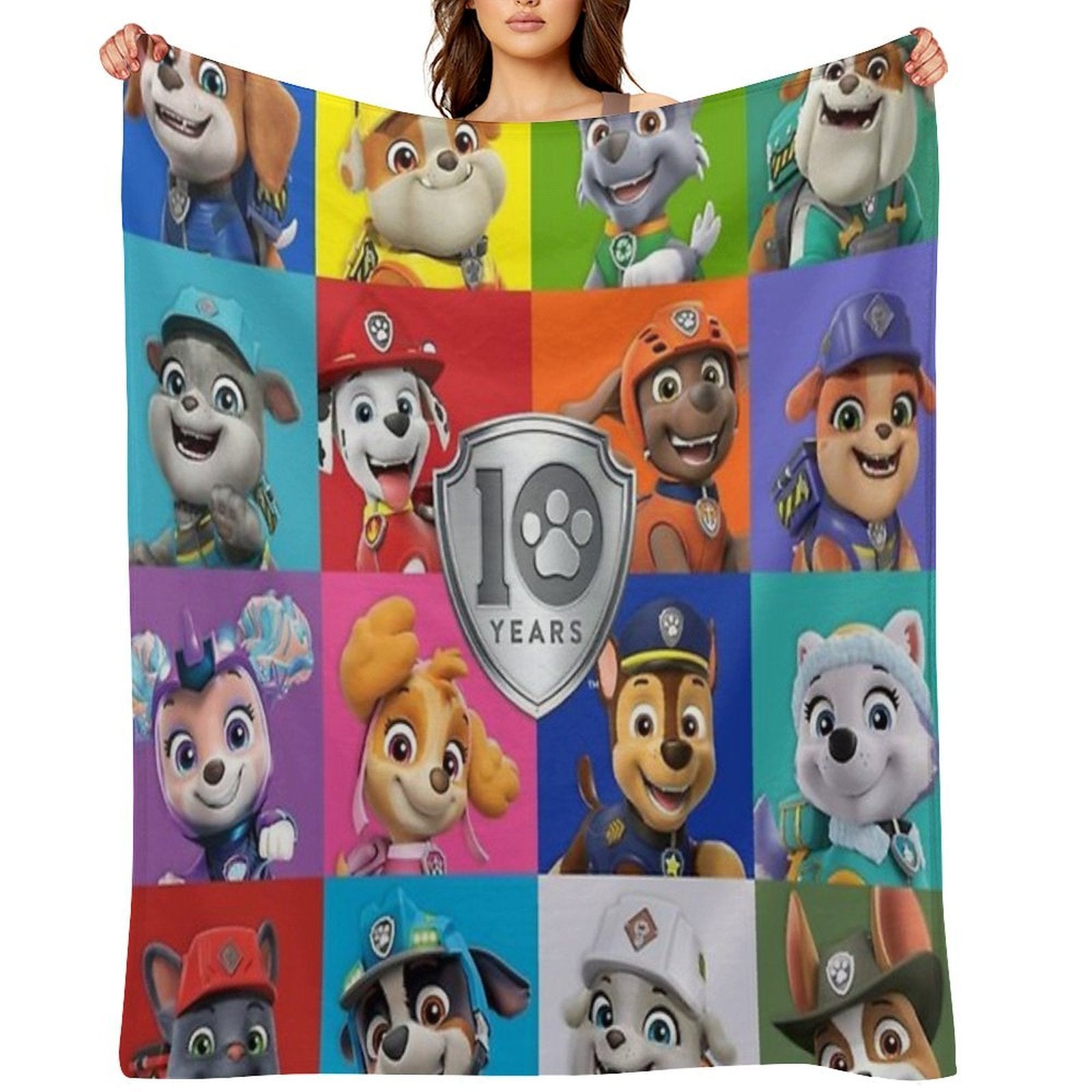 Paw Patrol Fanart Easy Care Throw Blanket