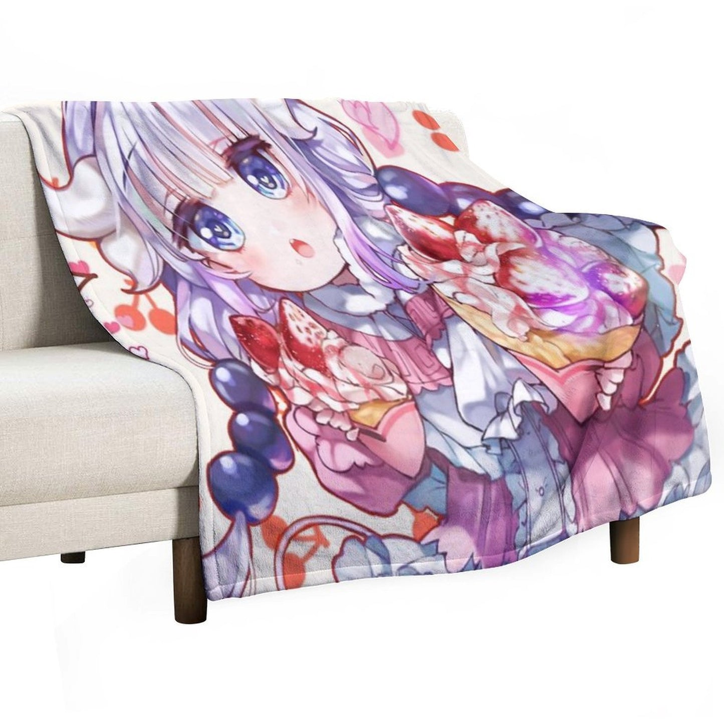 Miss Koboyashi's Dragon Maid Kanna Anti-pilling Throw Blanket