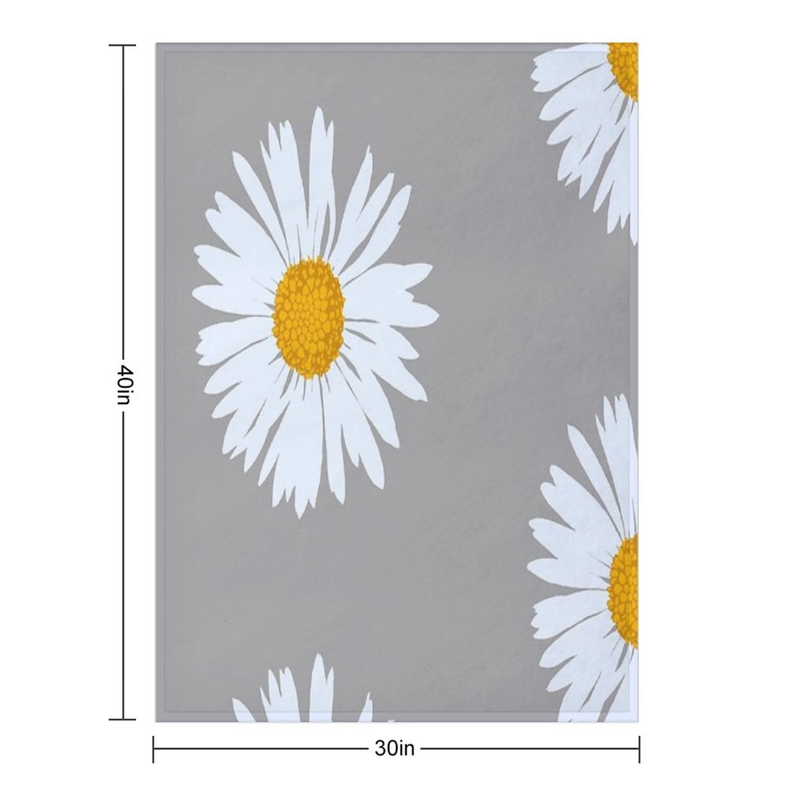 Hand-painted Daisy Blossom - Botanical Illustration Bellis Perennis Compact Throw Blanket