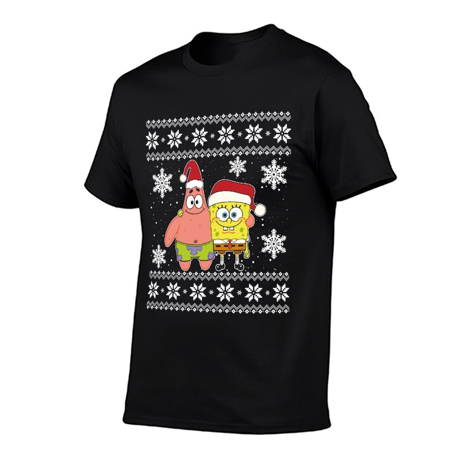 Mademark X SpongeBob SquarePants - Spongebob And Patrick Best Friends Holiday Christmas Graphic  Stretchy T-Shirt