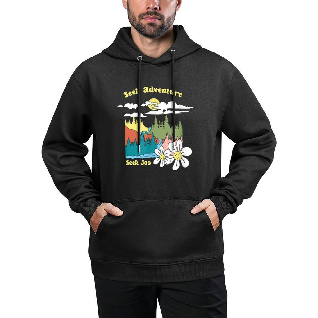 Positive Vibes Seek Adventure Seek Joy Forest Landscape Customizable Surface Hoodie