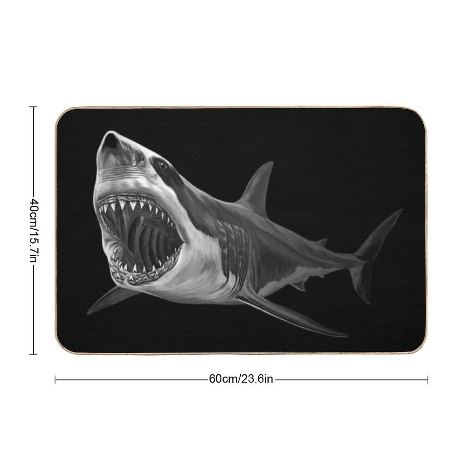Great White Shark  Odorless Bath Mat