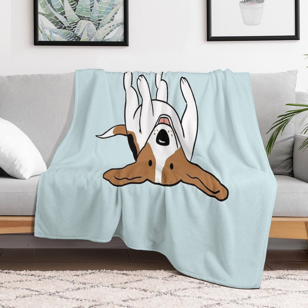 Care-Free Beagle Velvety-soft Throw Blanket