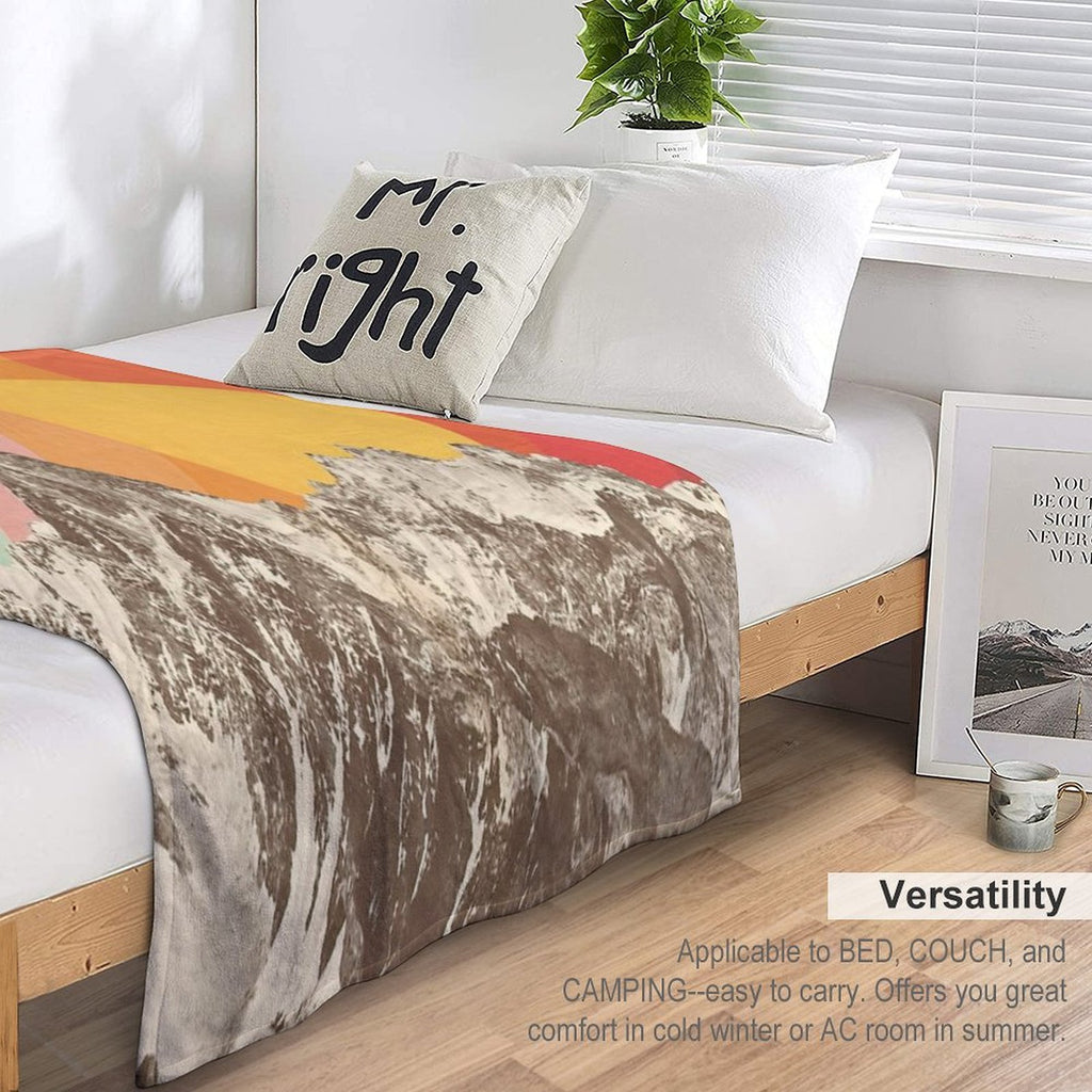 Mountainscape #1 Travel-friendly Throw Blanket