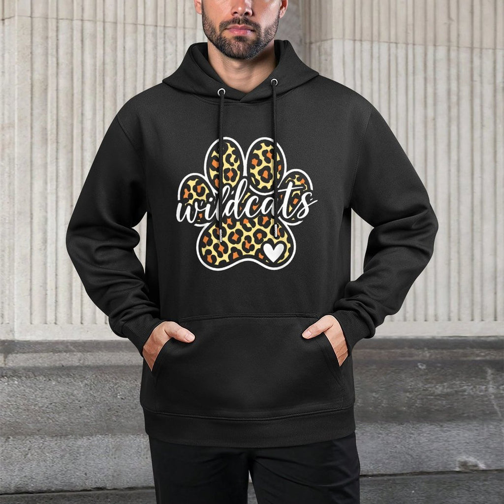 Wildcats Print Heart Vintage Gift for Men Women Kid Boy Girl Durable Construction Hoodie