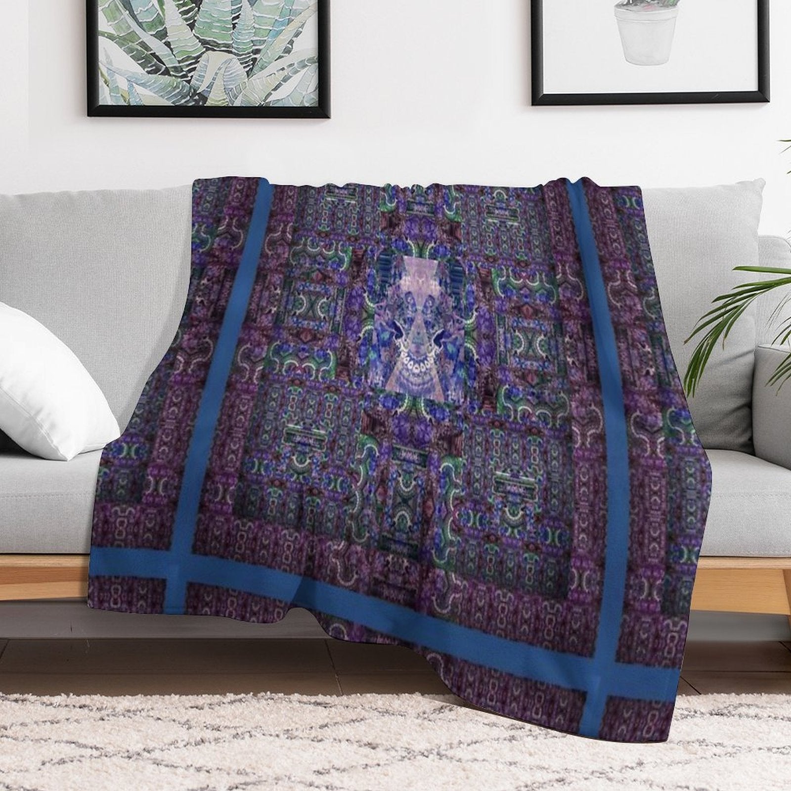Kooky Mandala Plush Throw Blanket