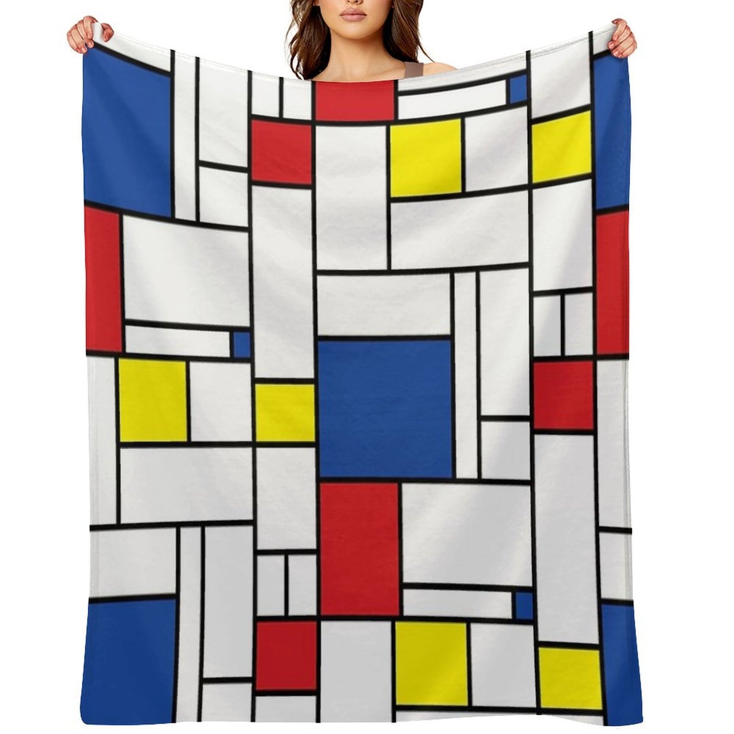 Mondrian Minimalist De Stijl Modern Art II © Fatfatin Anti-pilling Throw Blanket