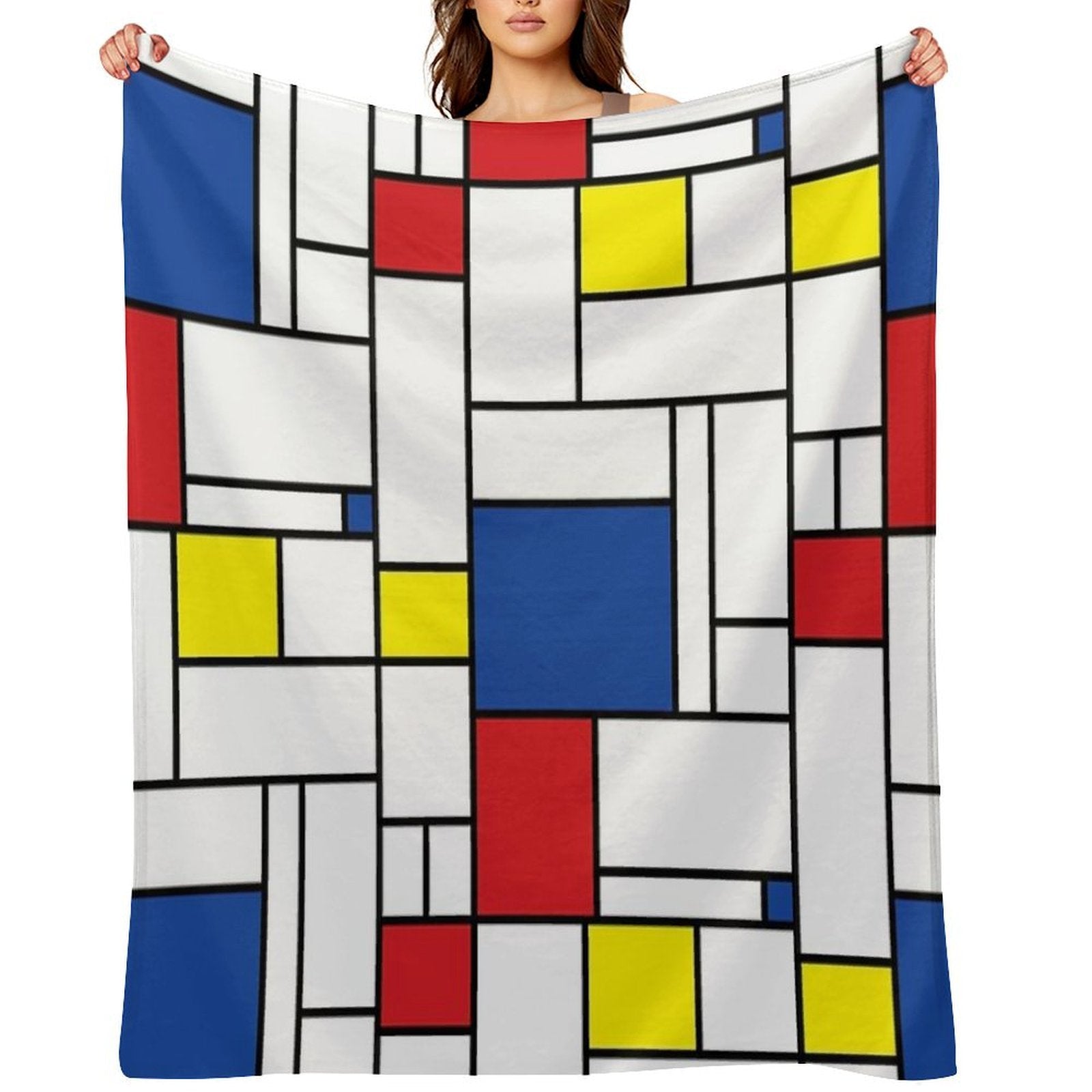 Mondrian Minimalist De Stijl Modern Art II © Fatfatin Anti-pilling Throw Blanket
