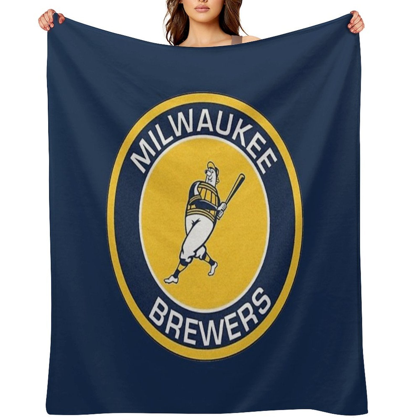 Best of Brwer of Milwaukees Logo Quick-dry Throw Blanket