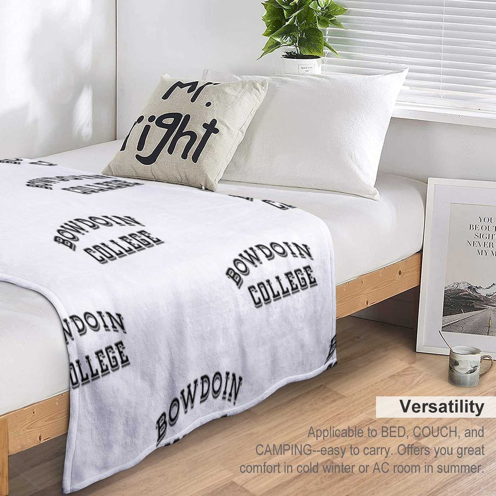 Bowdoin College Sustainable Throw Blanket