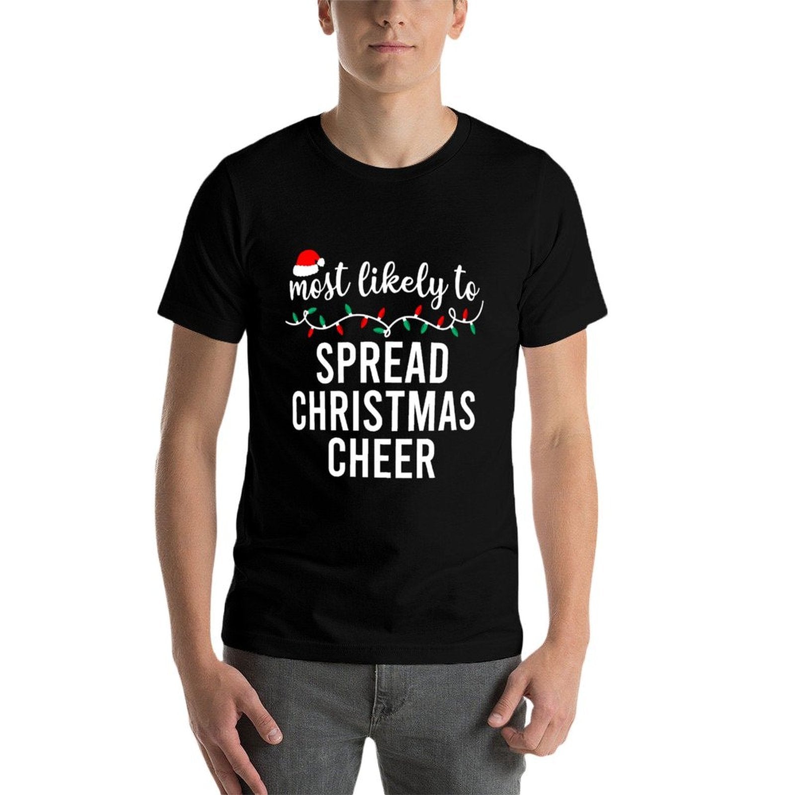 Most Likely To Christmas Matching Family Pajamas Funny Comfortable T-Shirt
