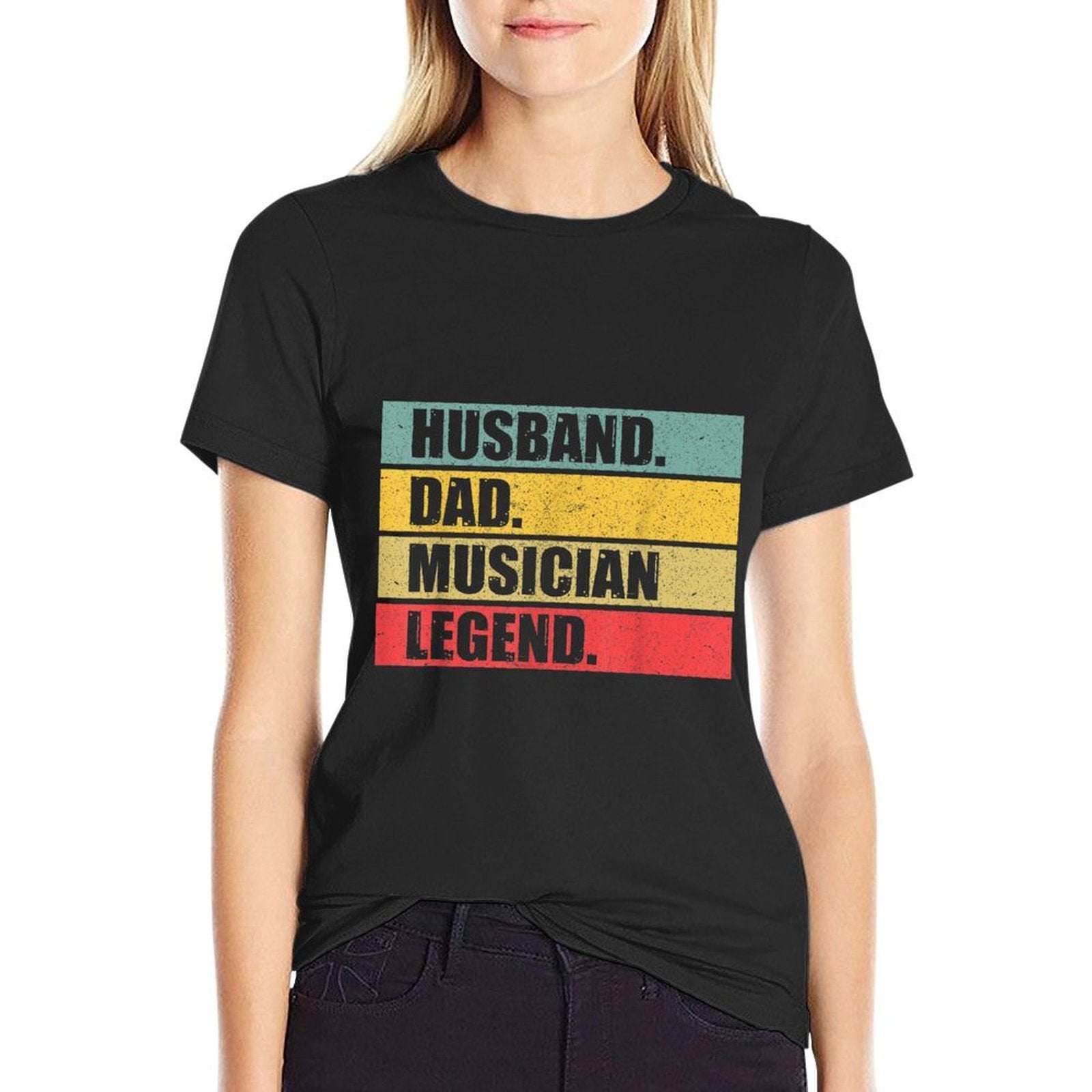 Husband Dad Musician Quote Music Vintage Fathers Day  Graphic-printed T-Shirt