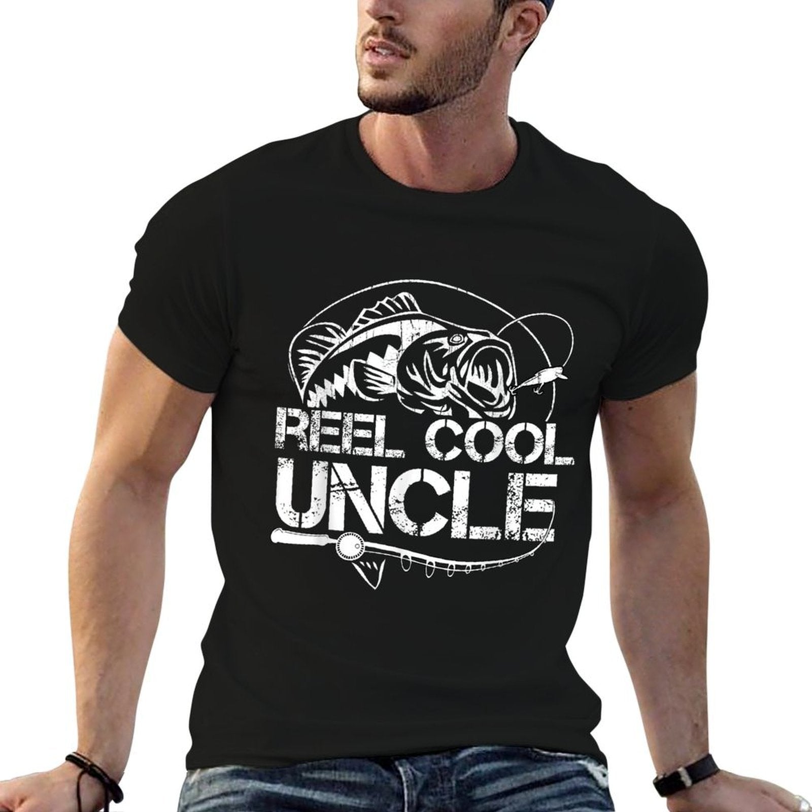 Reel Cool Uncle Fishing Daddy Fathers Day Dad Gifts For Men  Wrinkle-resistant T-Shirt