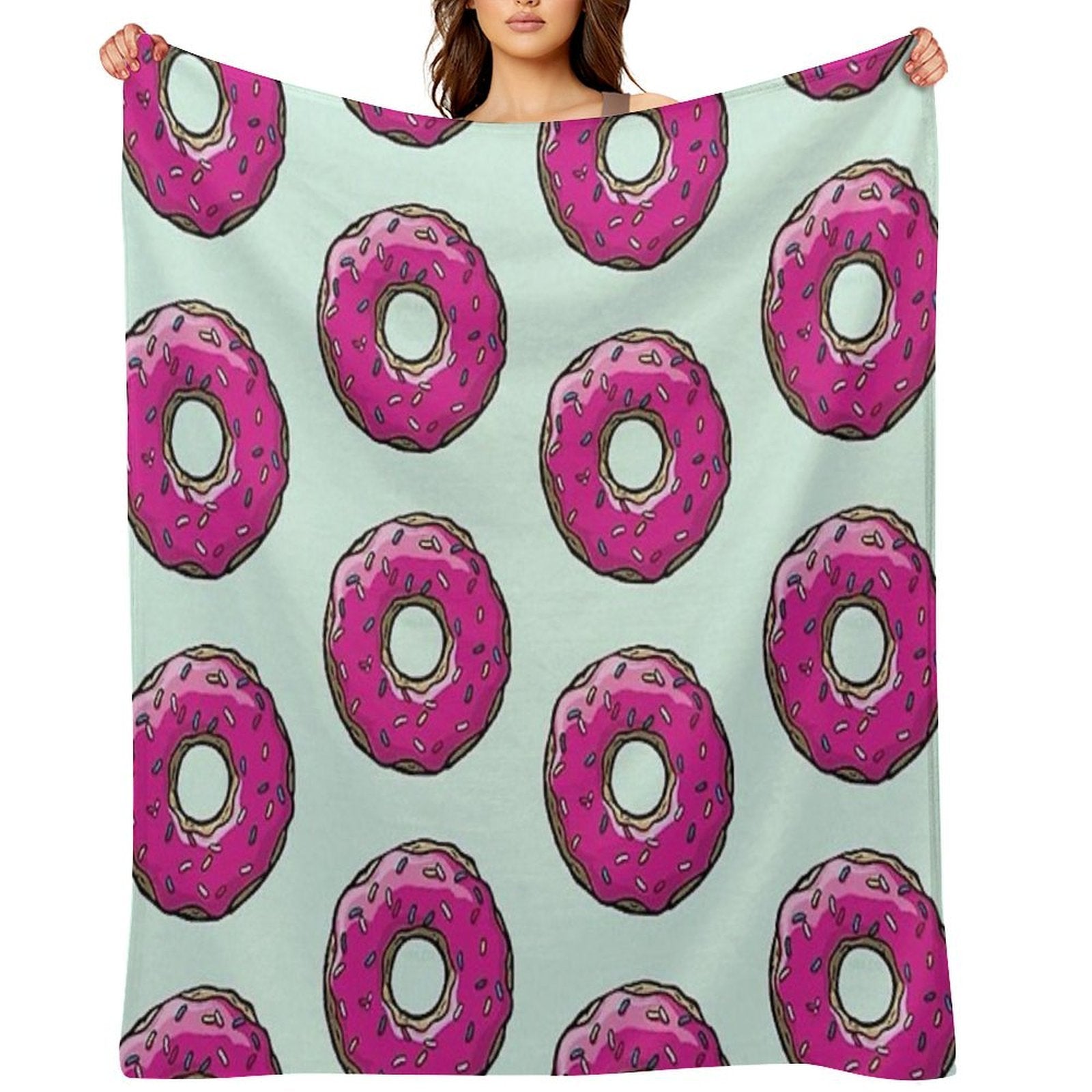 Classic Simpsons Donuts Premium Throw Blanket