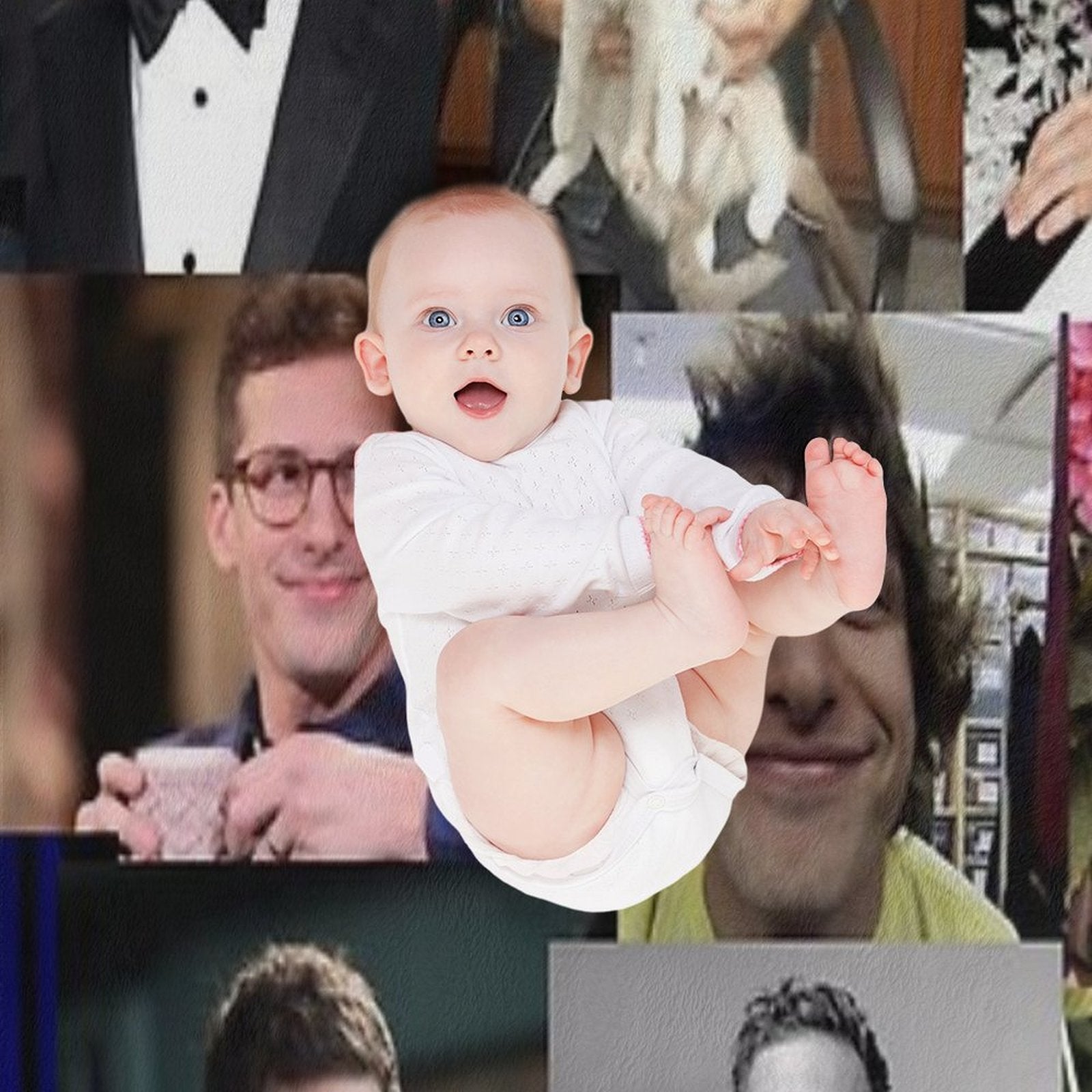 Andy Samberg (jake Peralta) Pic Collage Easy Care Throw Blanket