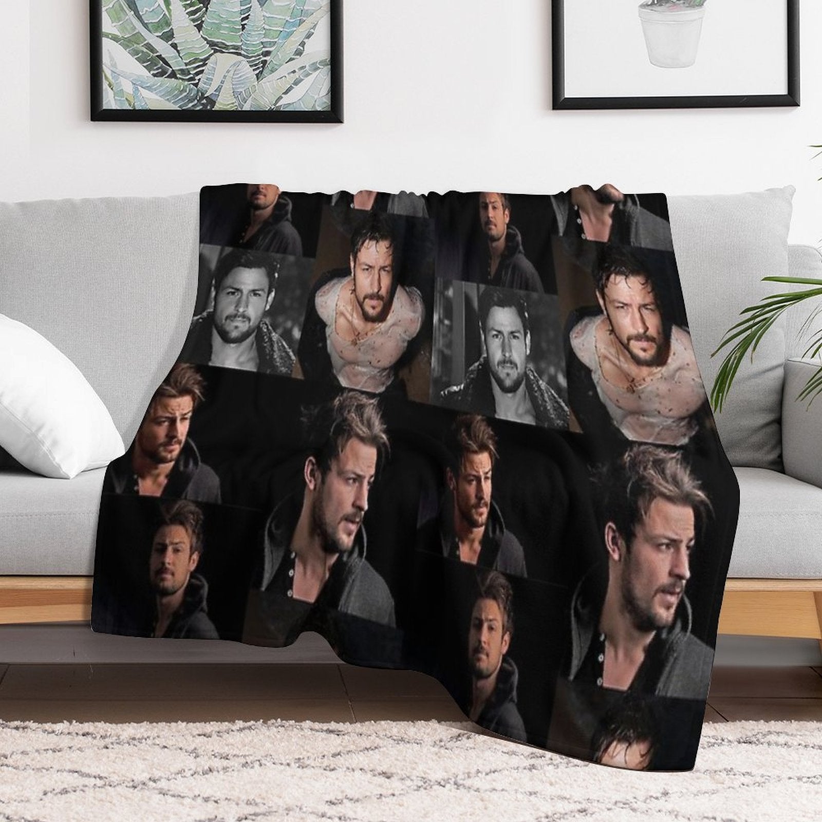 Tyler Hynes Collage Travel-friendly Throw Blanket