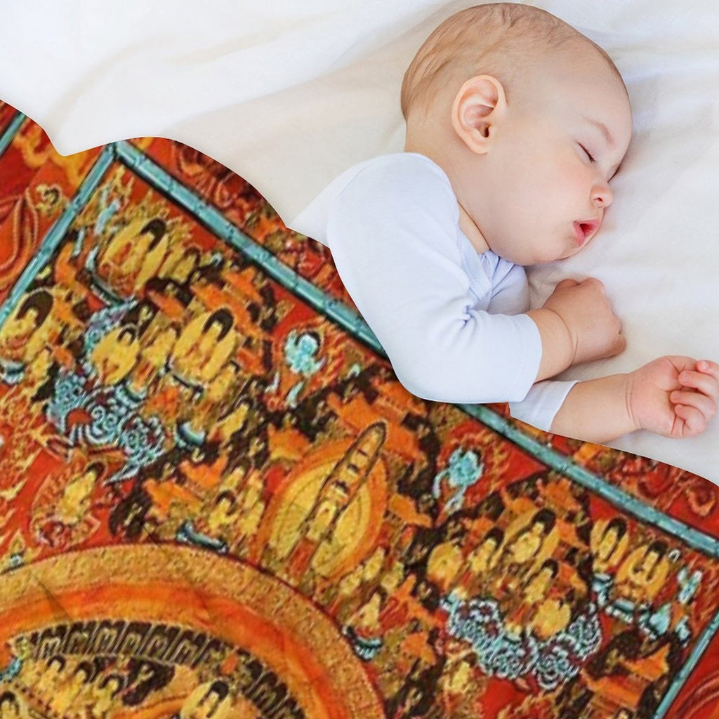 Buddhist Mandala Ashta Bhairava Thangka 45 Durable Throw Blanket
