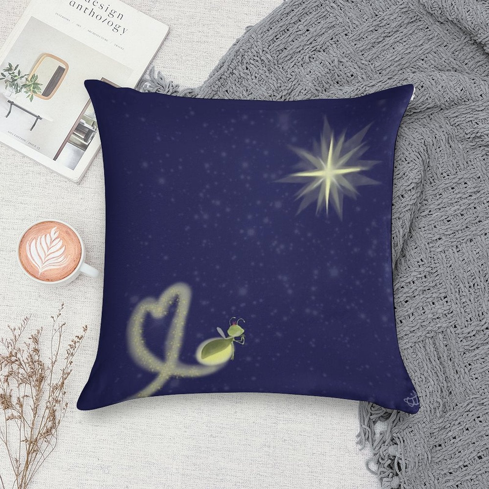 Ray And Evangeline Soft Fade-Resistant Throw Pillow