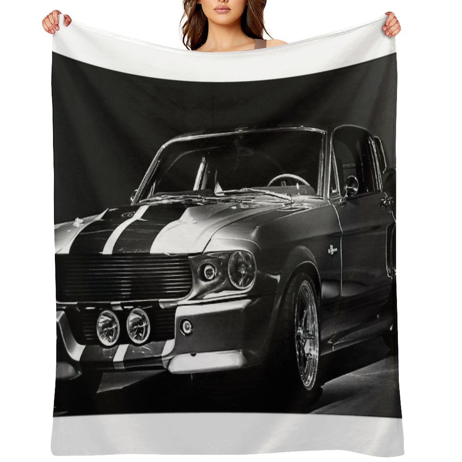1967 Ford Mustang Shelby GT 500 Shrink-resistant Throw Blanket