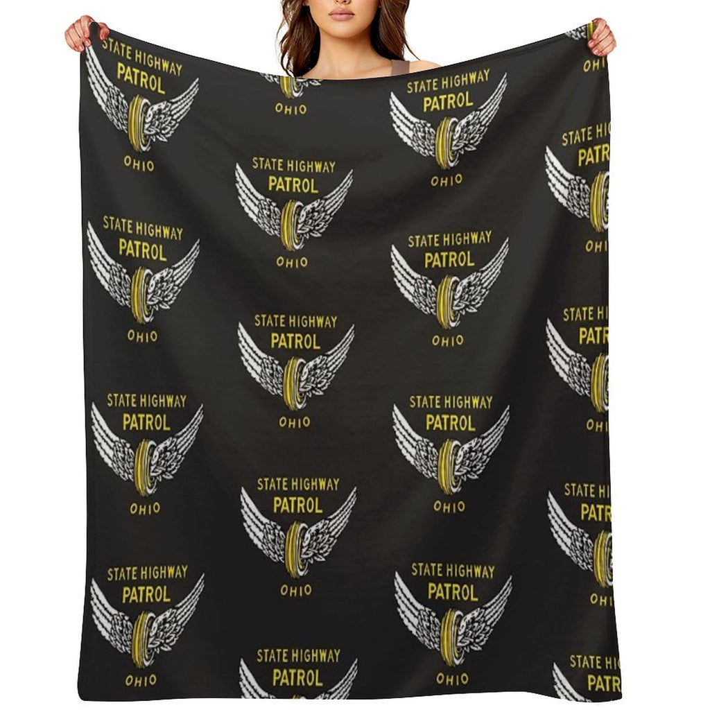 Ohio Highway Patrol Wrinkle-free Throw Blanket