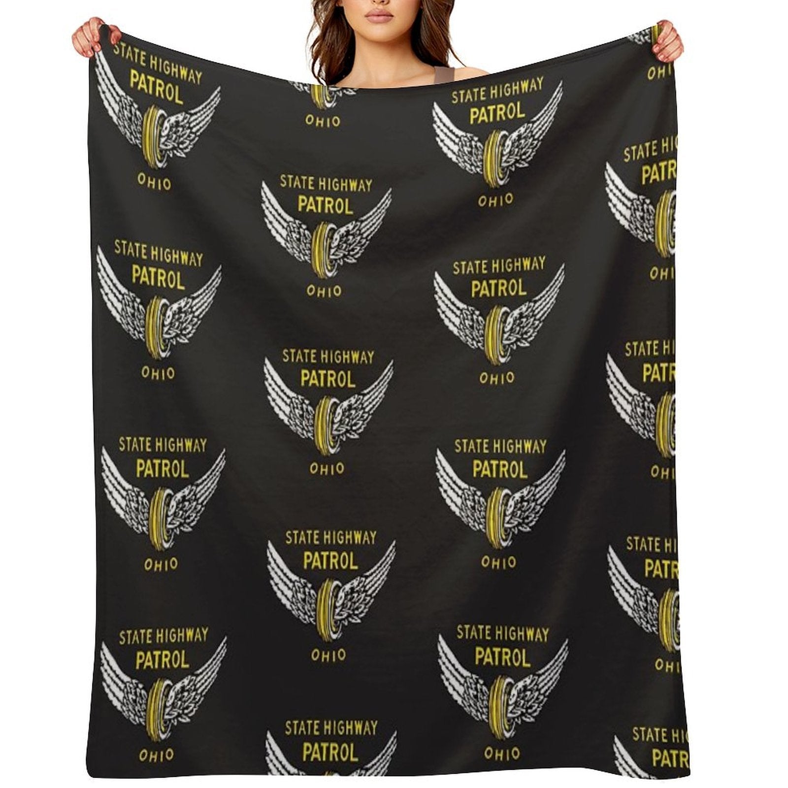 Ohio Highway Patrol Wrinkle-free Throw Blanket
