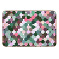 Abstract Green, Pink, Purple And White Octagons  Versatile Bath Mat