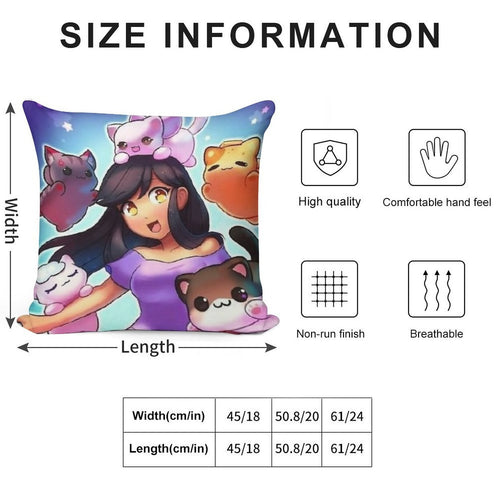 Aphmau Soft Skin-Friendly Throw Pillow