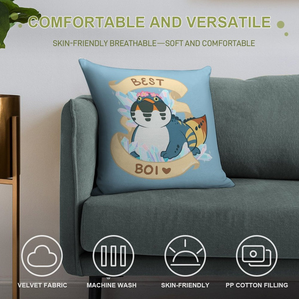 Dodogama Best Boi (MonHun World) Soft Fade-Resistant Throw Pillow