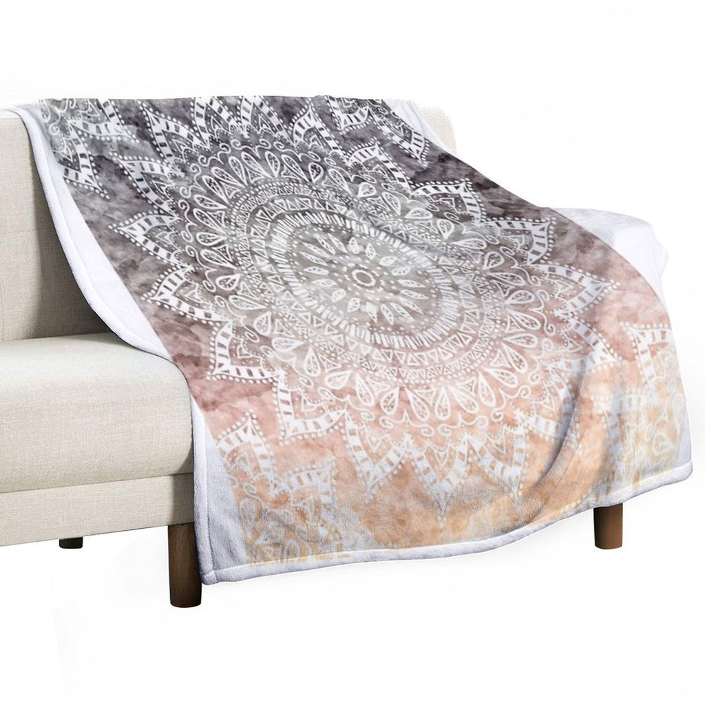 BOHEMIAN HYGGE MANDALA Durable Throw Blanket
