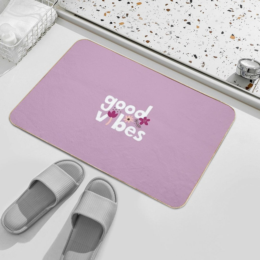 Good Vibes  Easy Maintenance Bath Mat