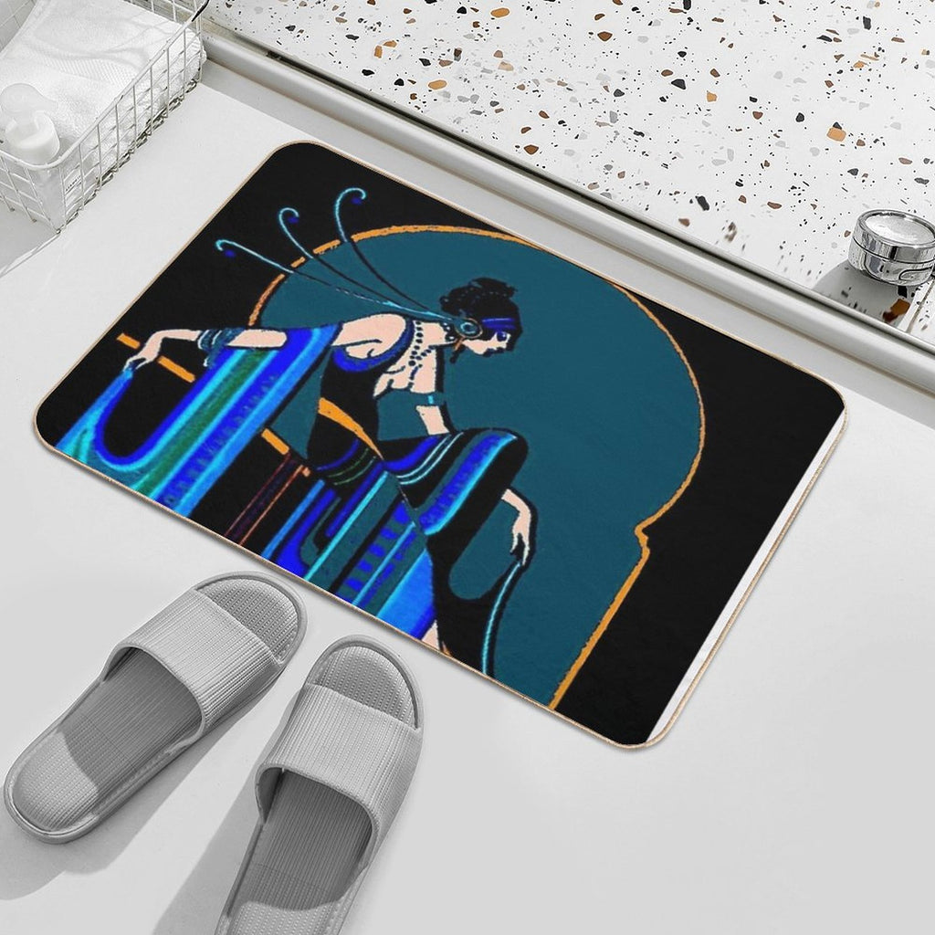FLAPPER  Vintage 1920 Art Deco Beautiful Print  Odorless Bath Mat