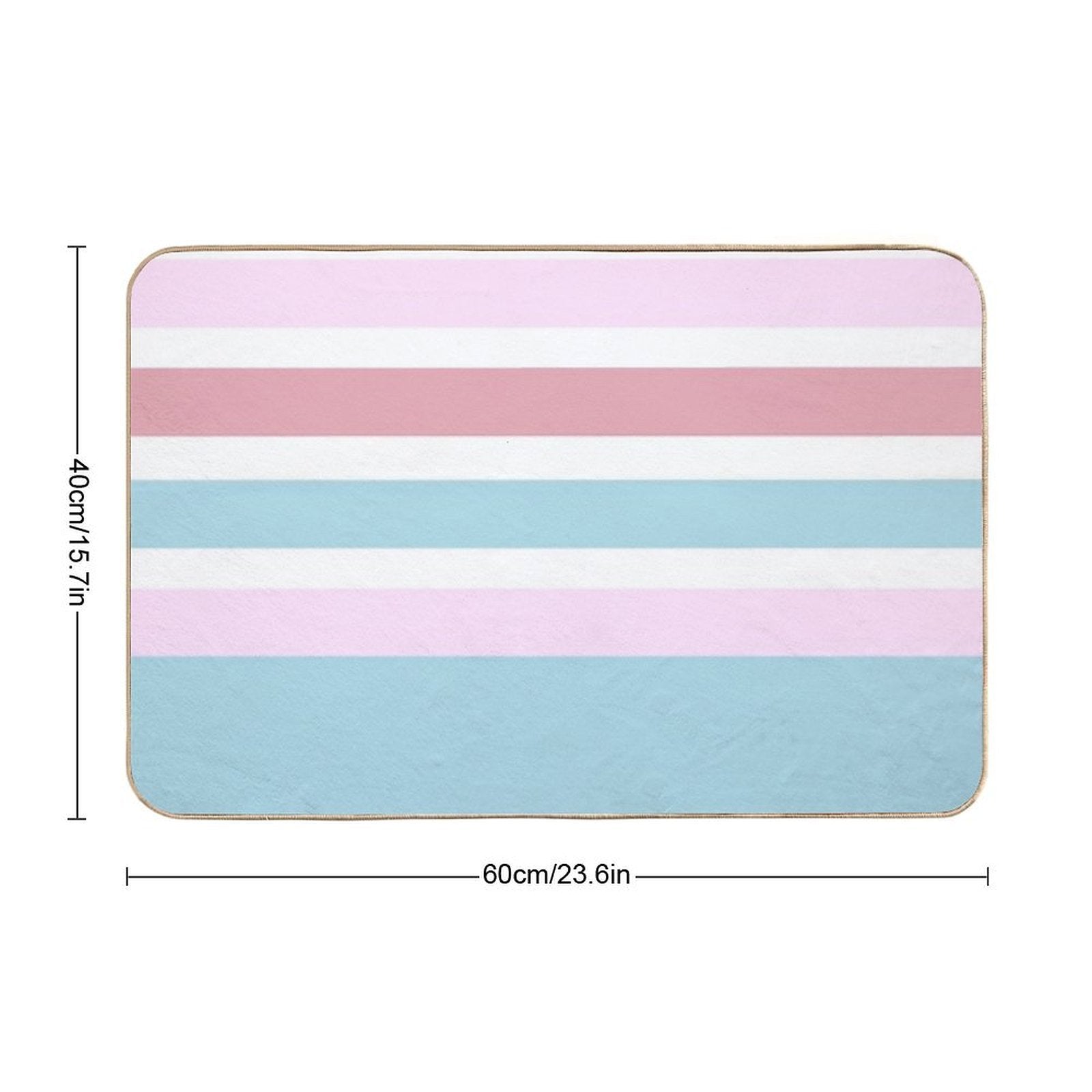 Peppermint And Strawberry Gum Stripes  Absorbent Bath Mat