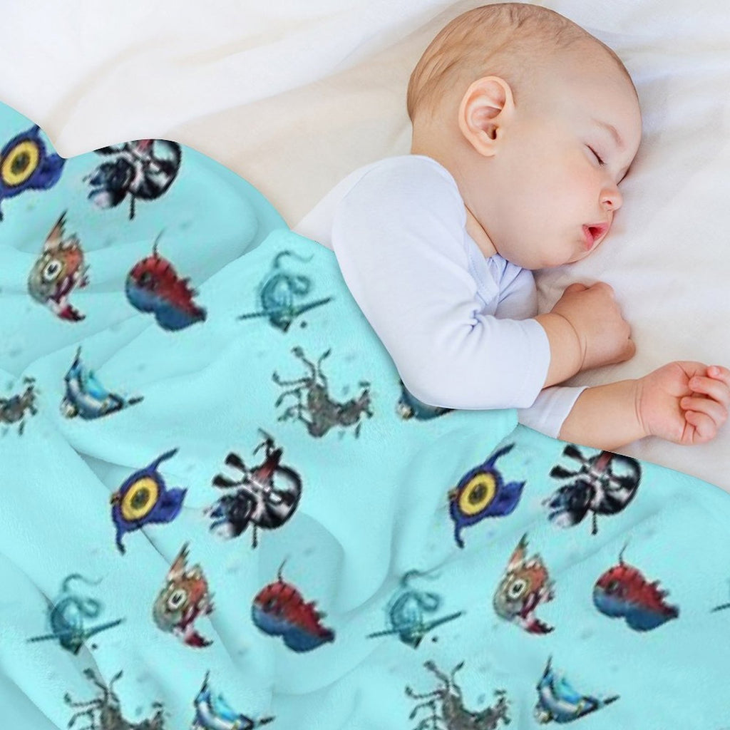 Subnautica Fauna Lightweight Throw Blanket