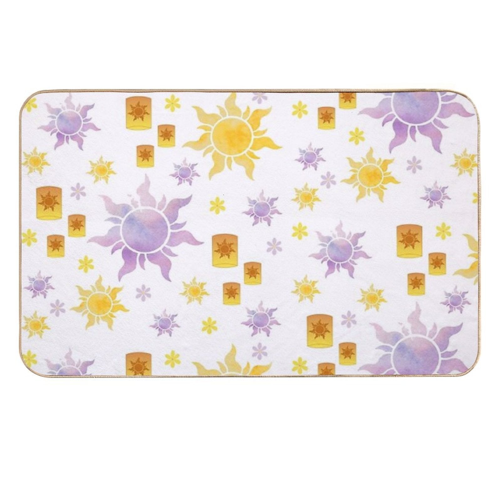 Tangled Sun Pattern  Anti-Trip Bath Mat