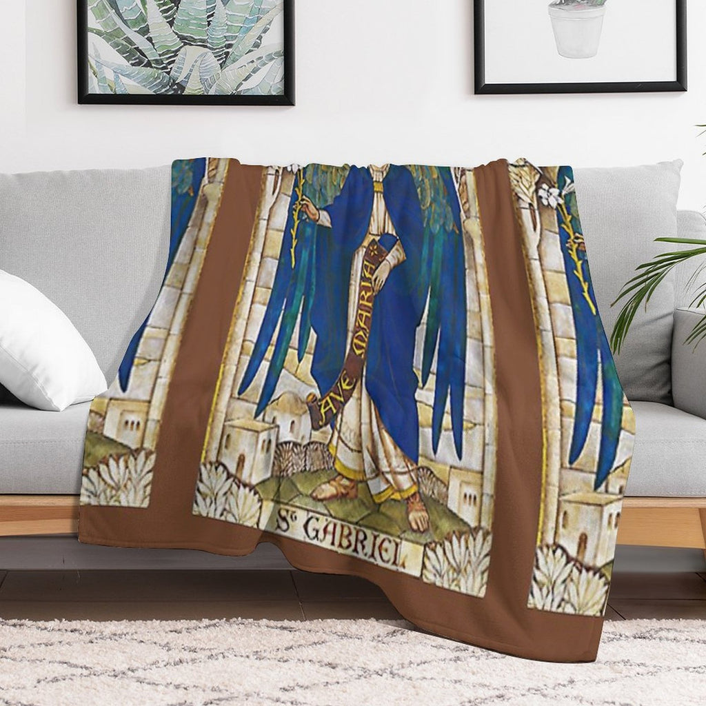 St Gabriel Angel Catholic Saint Archangel Easy Care Throw Blanket