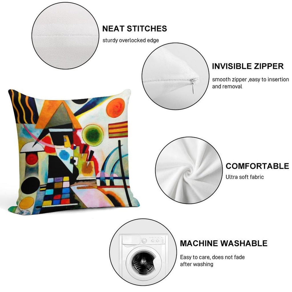Kandinsky - Swinging Soft Anti-Pilling Throw Pillow