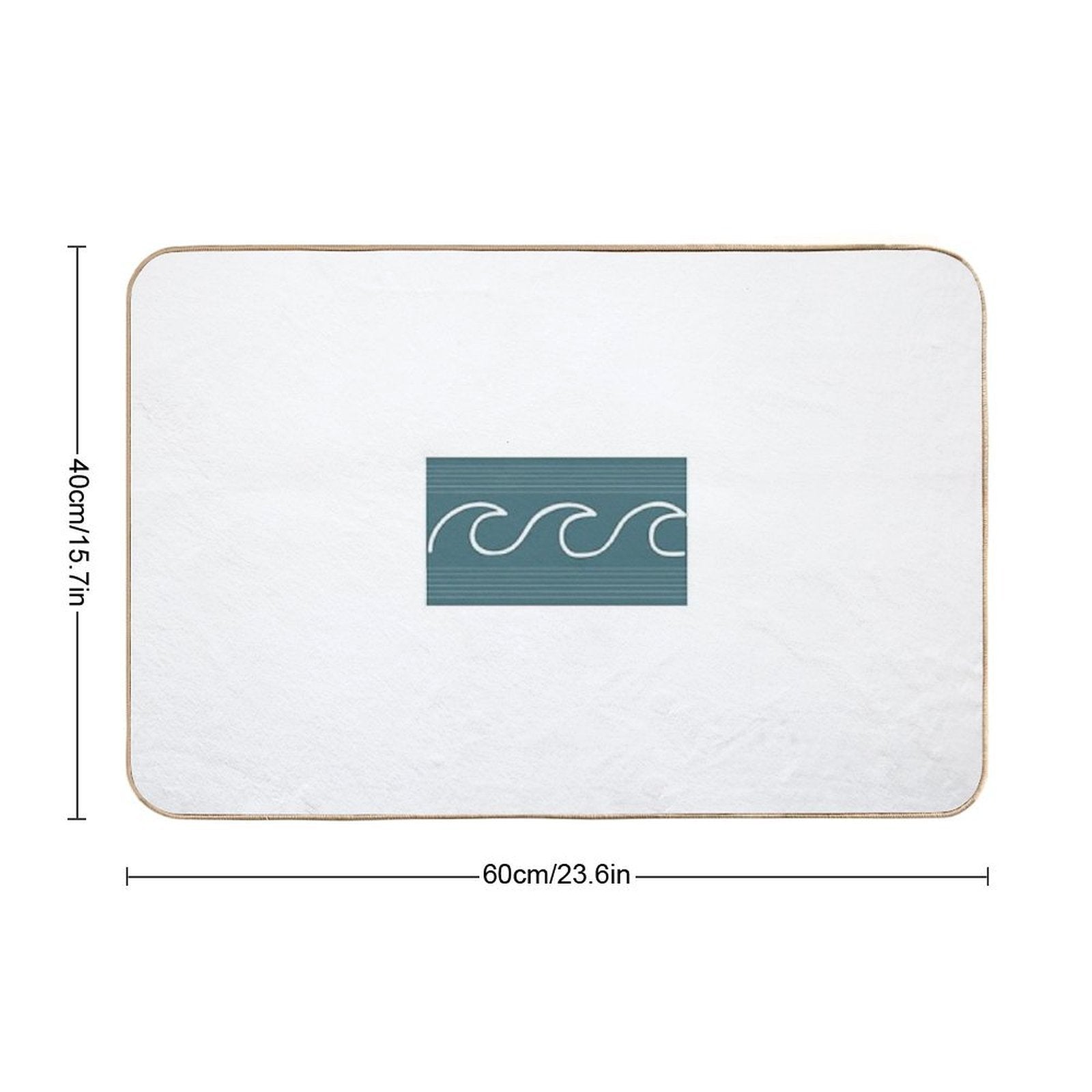Surf Shop Style Wave  Long-Lasting Bath Mat