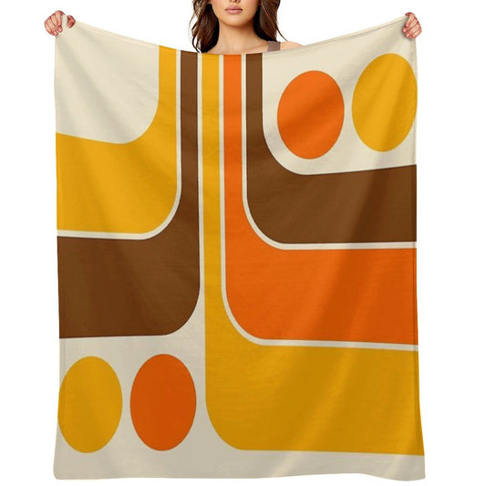 Retro Geometric Design 624 Gift-ready Throw Blanket