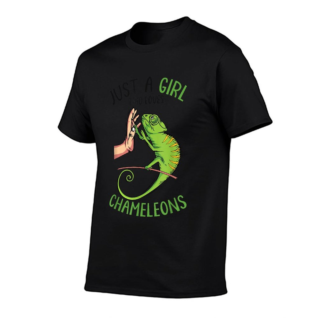 Just A Girl Who Loves Chameleons Lizard Women Girls Kids  Stretchy T-Shirt