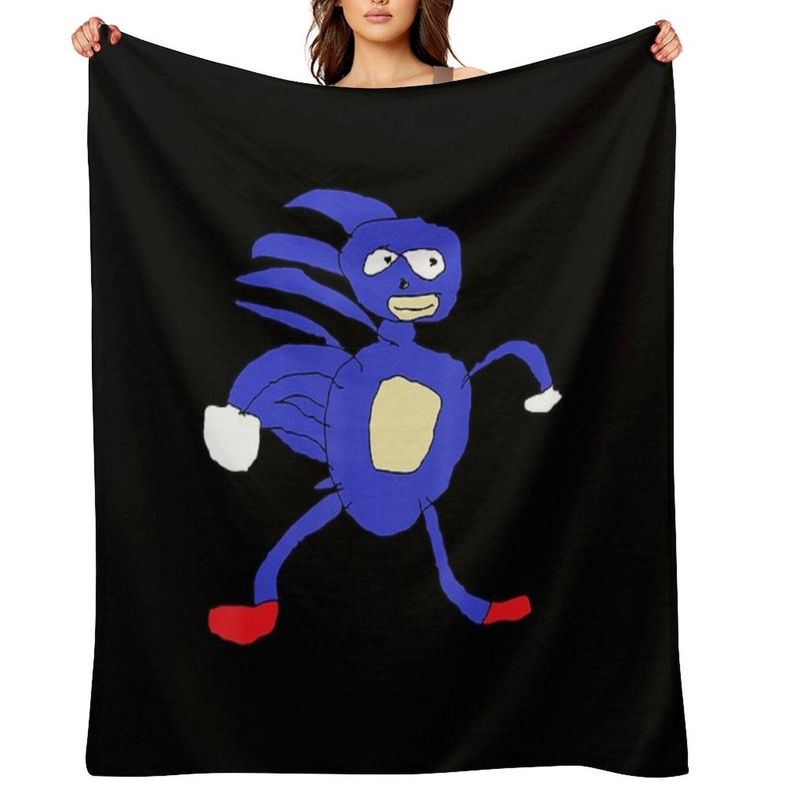 Sanic Hegehog Gotta Go Fast Sanik Paint Lightweight Throw Blanket
