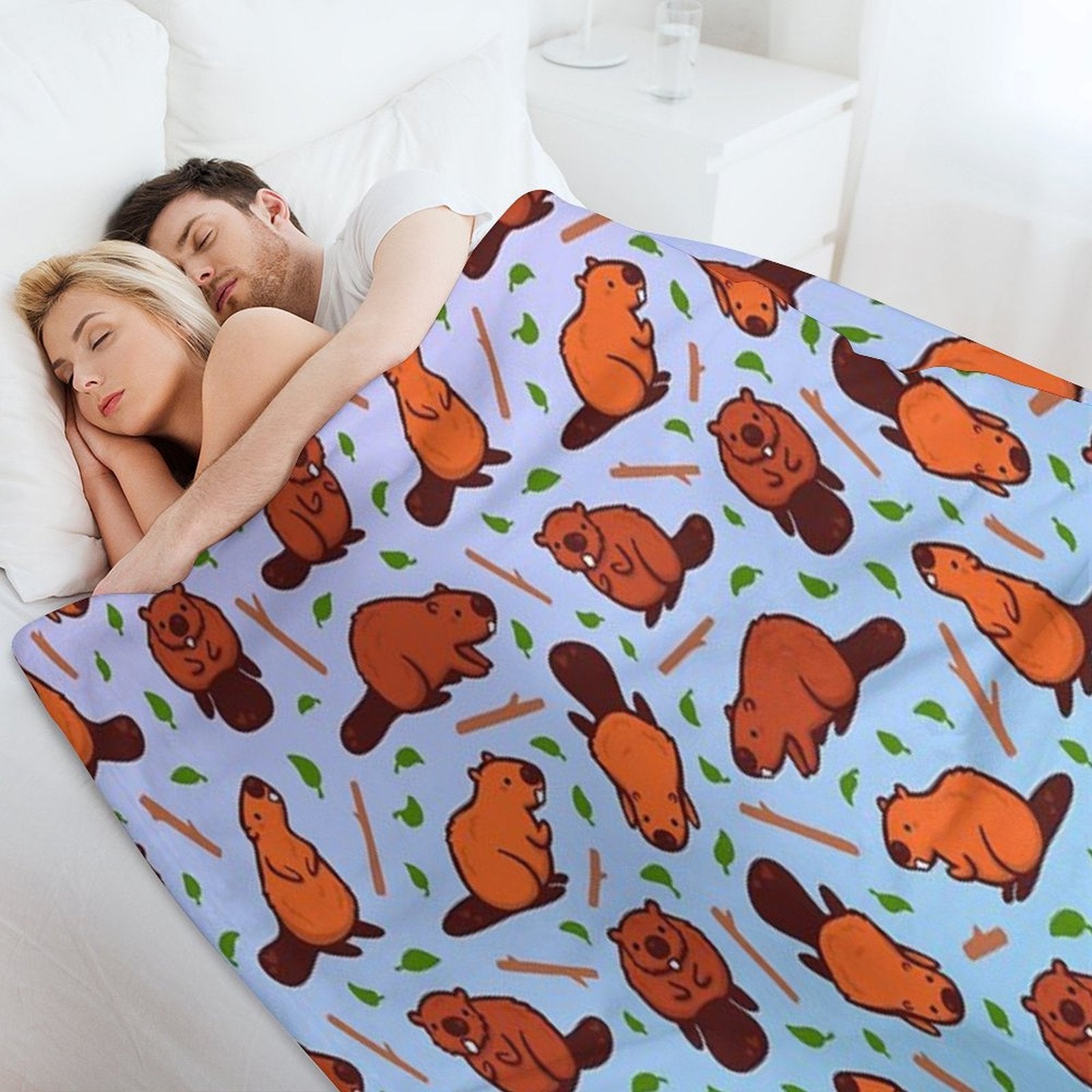 Beaver FevEr Anti-pilling Throw Blanket