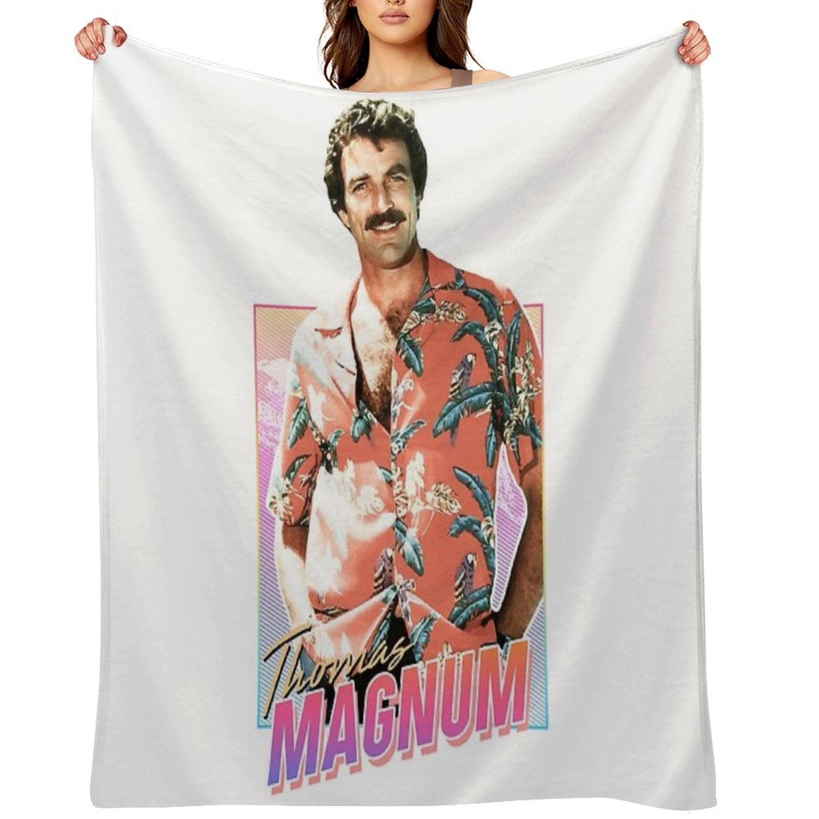 Thomas Magnum - 80s Design Versatility Throw Blanket