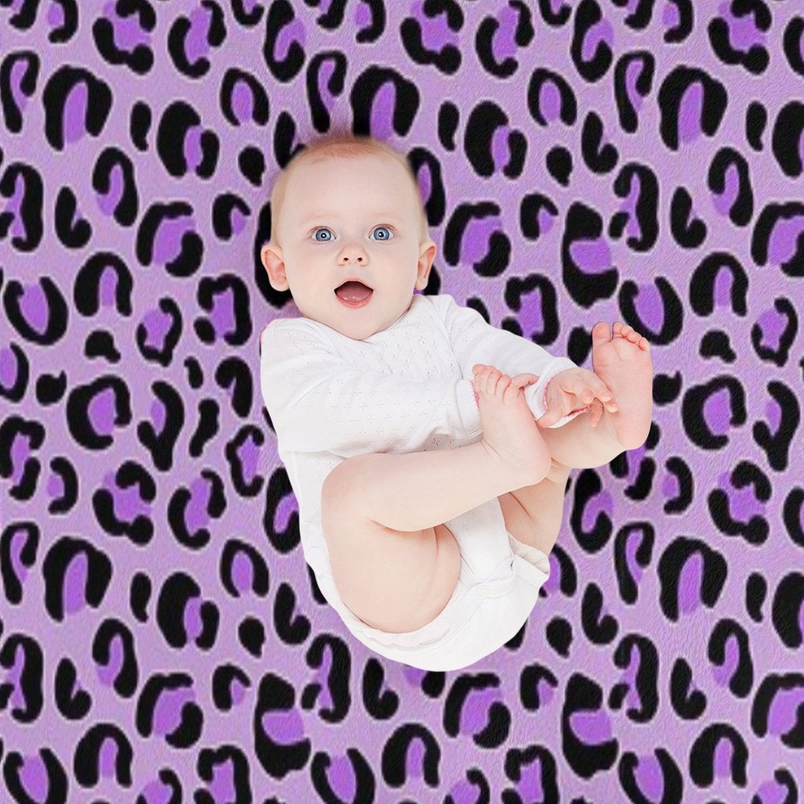 Leopard Print Purple Pattern Easy Care Throw Blanket