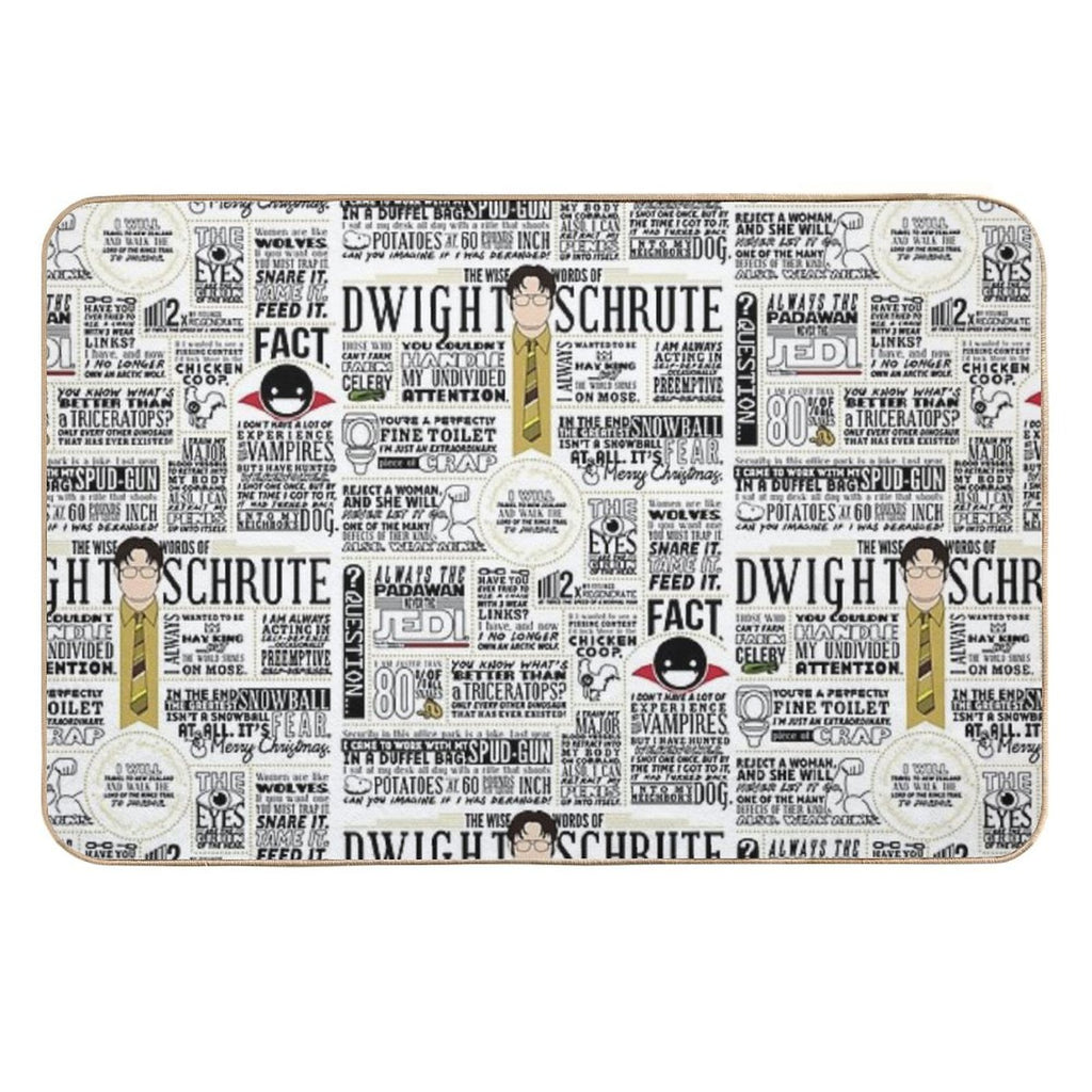 The Wise Words of Dwight Schrute (Light Tee)  Non-Slip Bath Mat