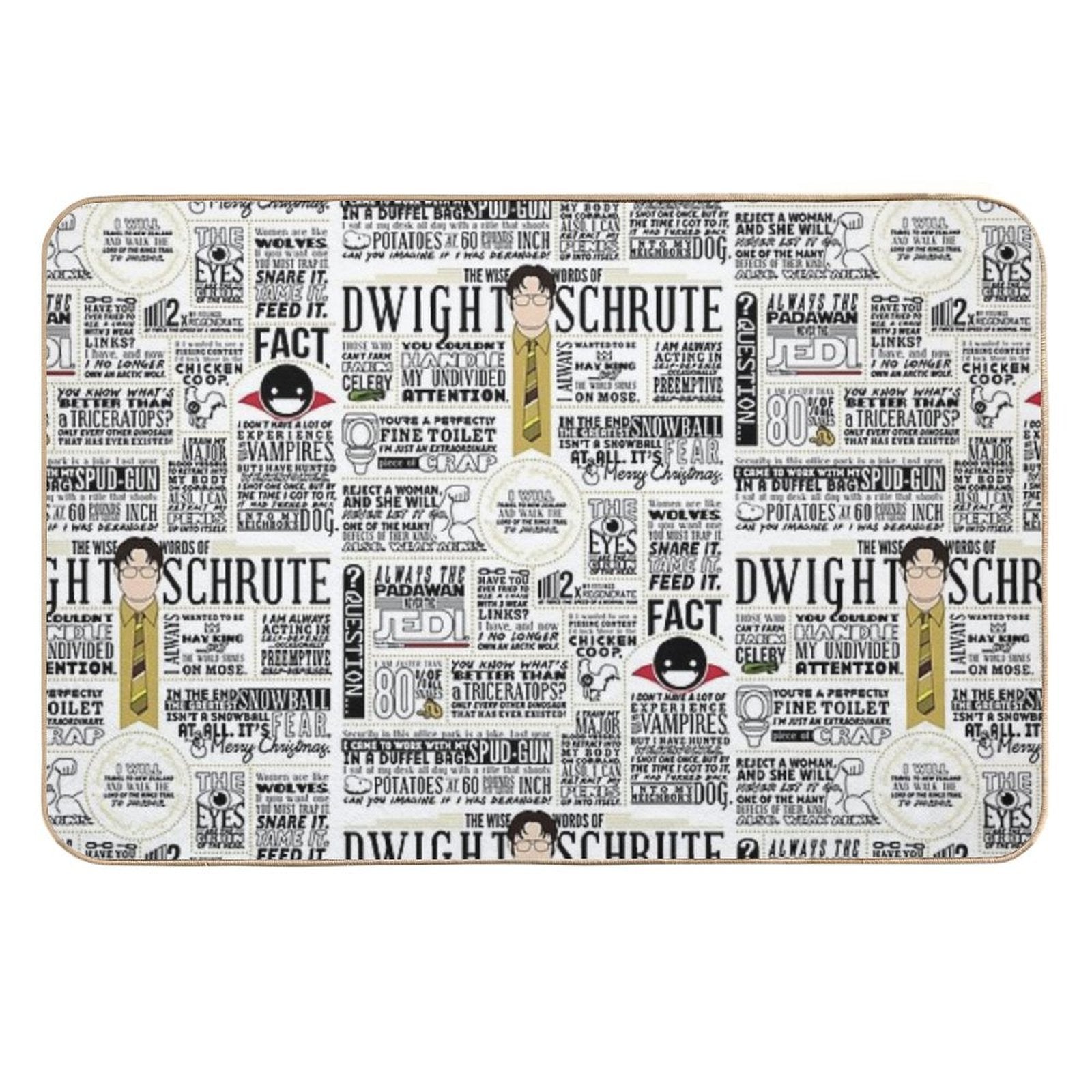 The Wise Words of Dwight Schrute (Light Tee)  Non-Slip Bath Mat