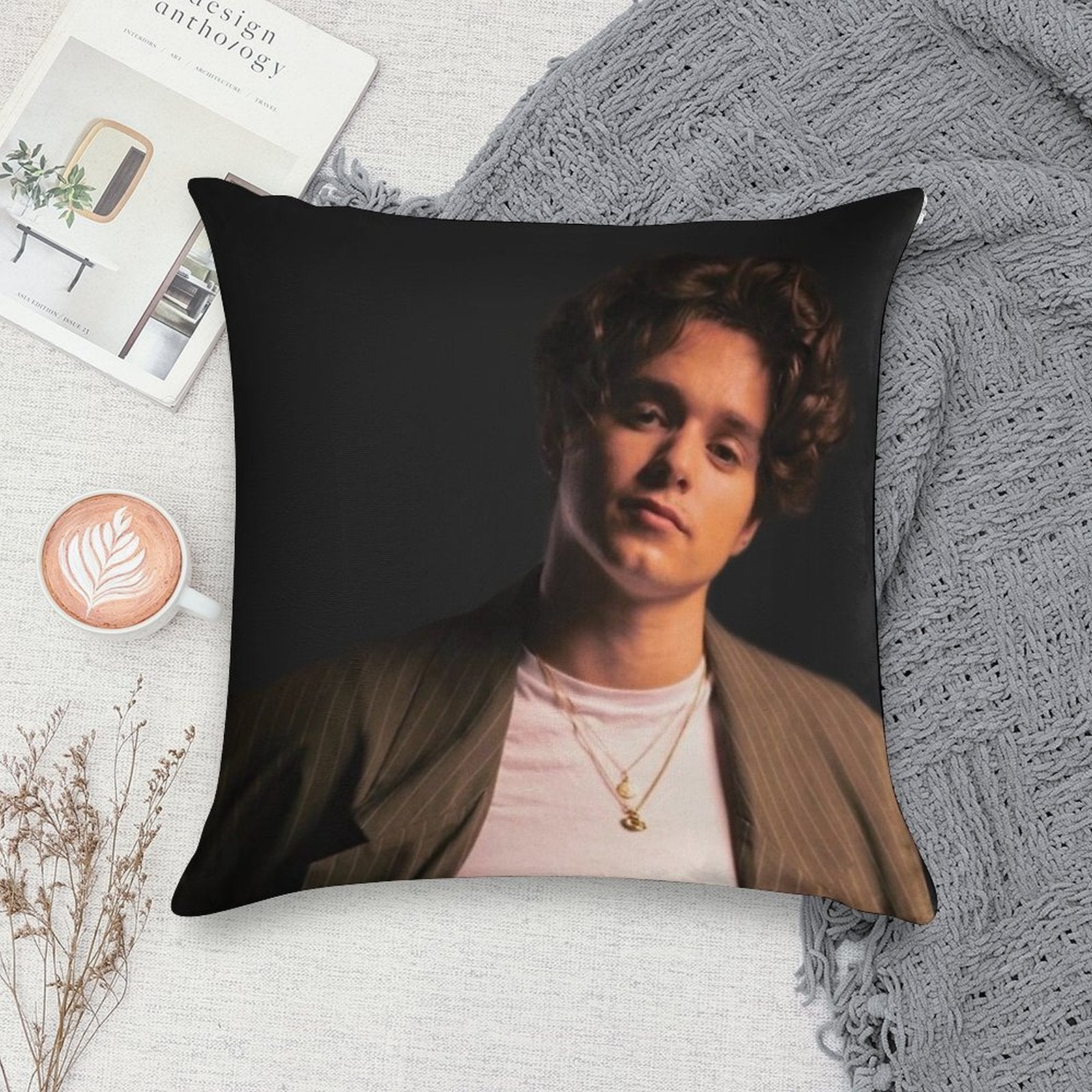 Bradley Simpson Soft Decorative Cover Throw Pillow
