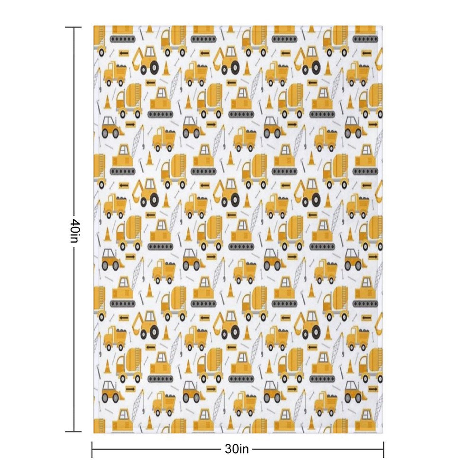 Construction Trucks Sustainable Throw Blanket