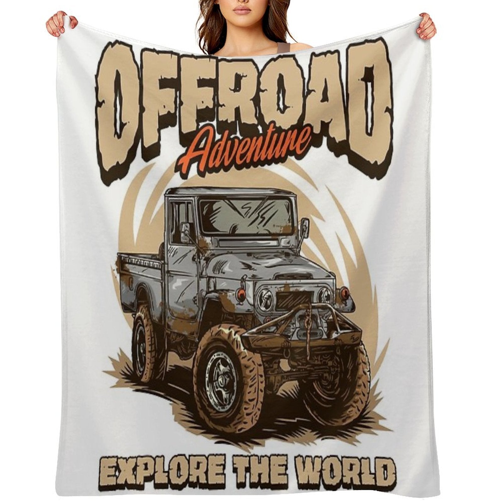 Toyota Land Cruiser FJ45 Pickup Velvety-soft Throw Blanket